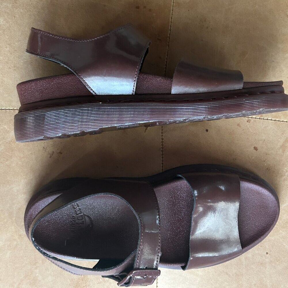 Dr Martens Romi Platform Sandals Brown Leather Chunky Minimalist Women 10 - Picture 3 of 12